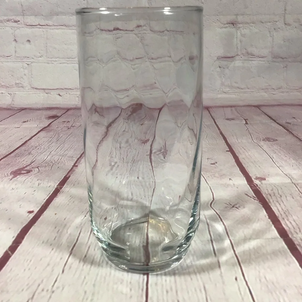 Elegant Clear Swirl Glass Tumblers - Set of 2